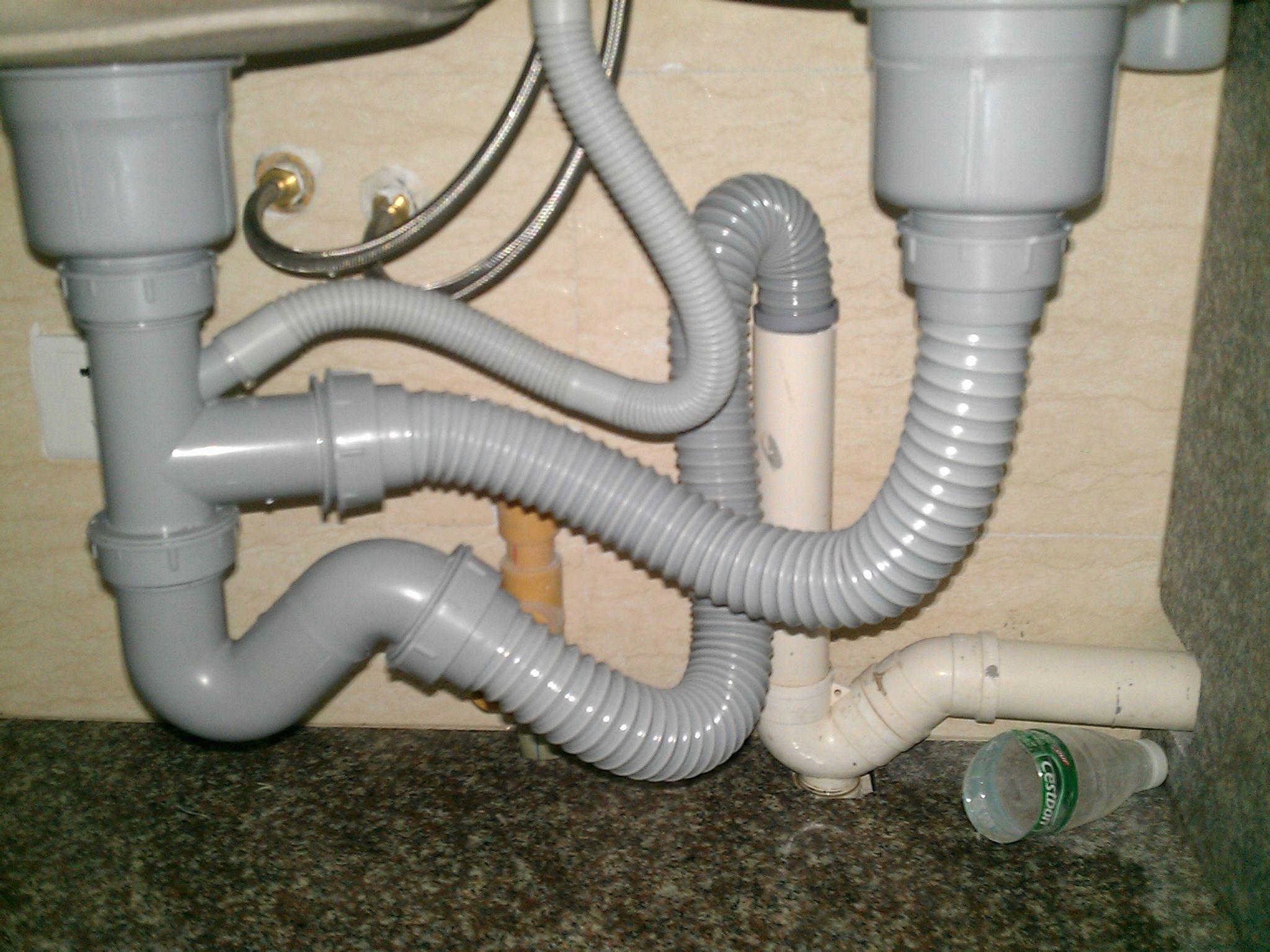 厨房装修必备的水槽下水管结构图